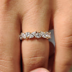 Half Eternity Marquise And Round Wedding Band