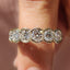 Round Diamond Wedding Band In Half Bezel Setting
