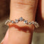 Rose Gold Diamond Wedding band With Curved Style