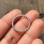 Blue Diamond Wedding Band In Shared Prong Style