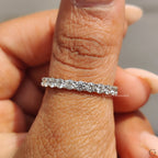 Minimalist Round Cut Eternity Style Diamond Wedding Band