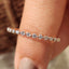 Minimalist wedding band Featuring Round Cut