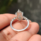 Dutch Marquise Engagement Ring With Marquise And Round Side Stone