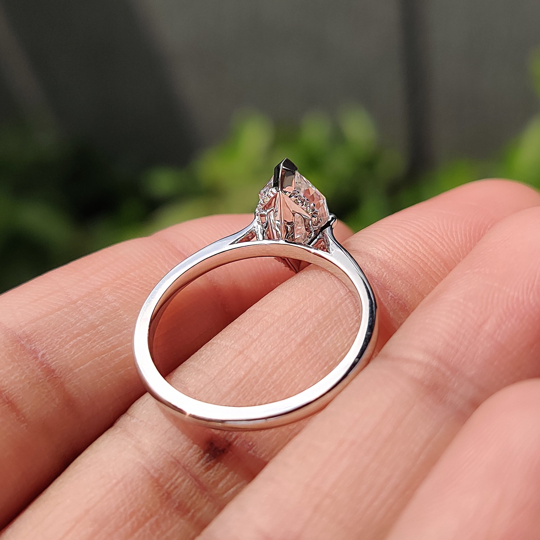 Hidden Halo Dutch Marquise Engagement Ring
