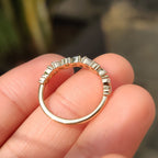 Half Eternity Style Marquise And Round Wedding Band