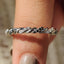 Round Black Moissanite Twisted Wedding Band