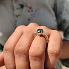 Oval Cut Yellow Gold Bridal Set With Marquise Open Gap Band