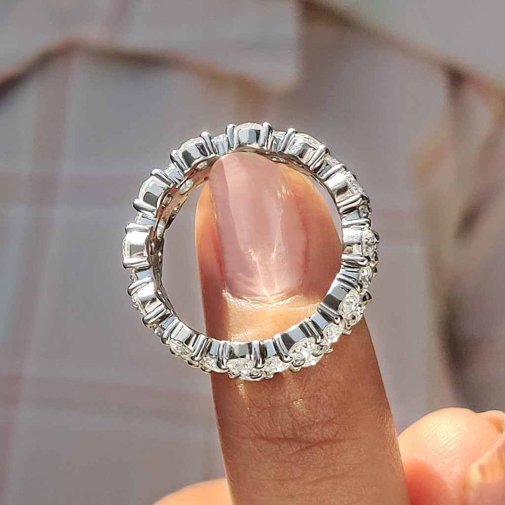 Garland Eternity Band with Round Moissanite Stone