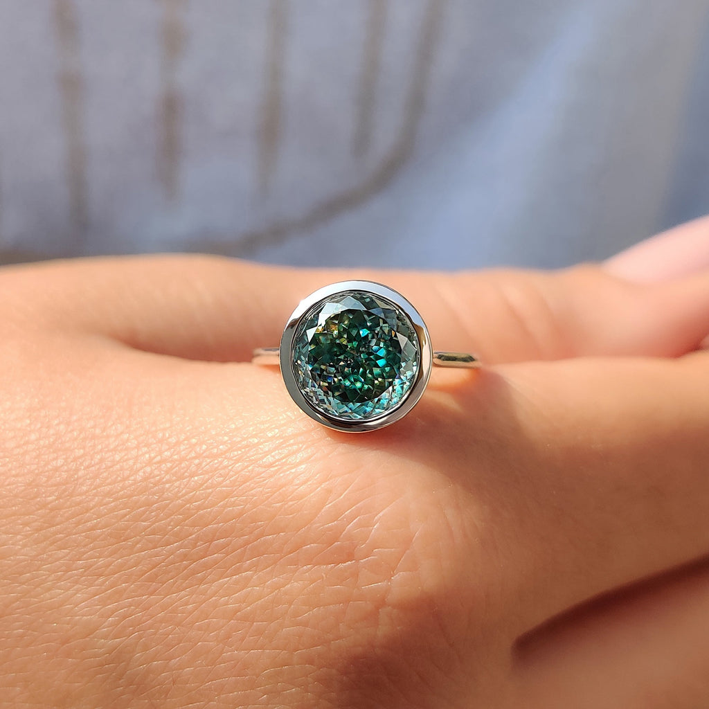 Portuguese Cut Engagement Ring In Bezel Setting