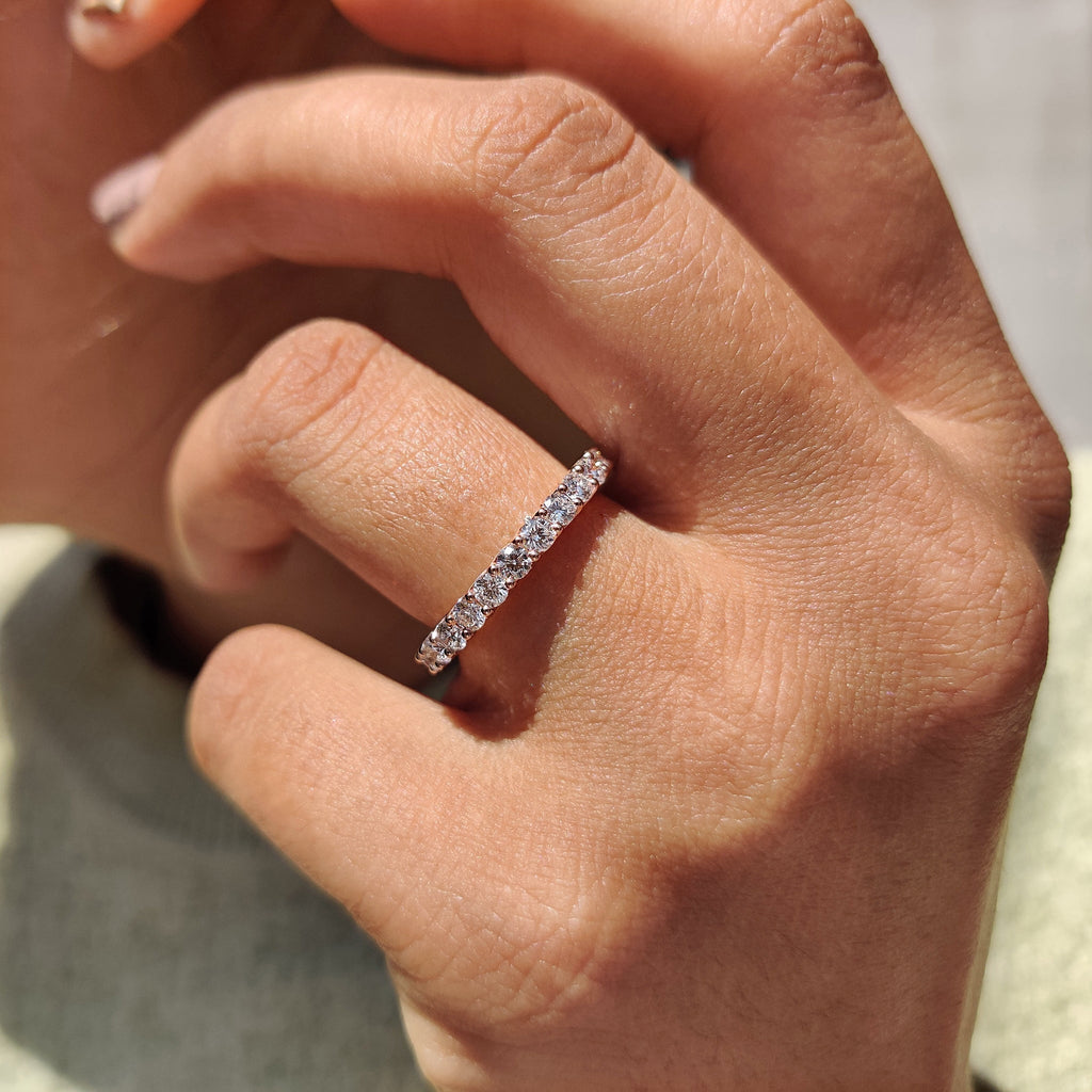 Woven Eternity Shared Prong Wedding Band