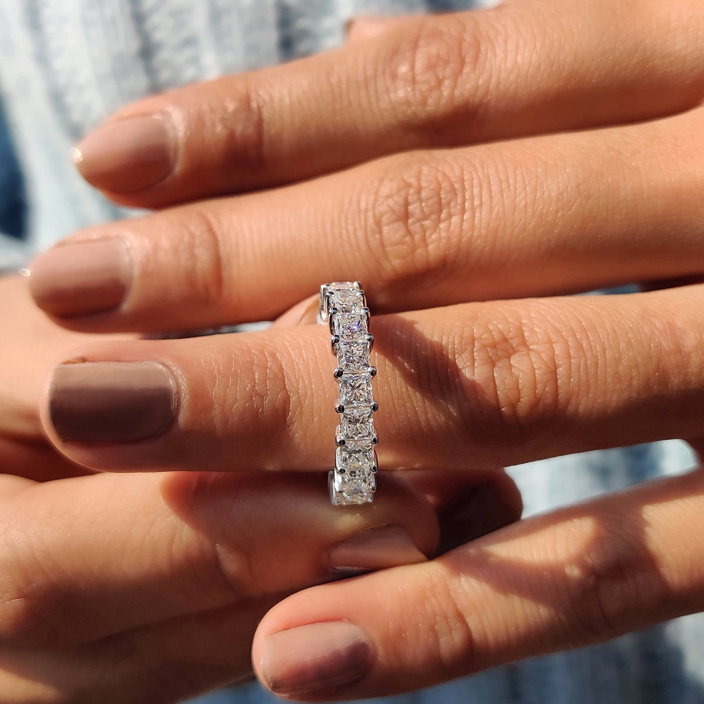 Princess Cut Diamond Band - Full Eternity