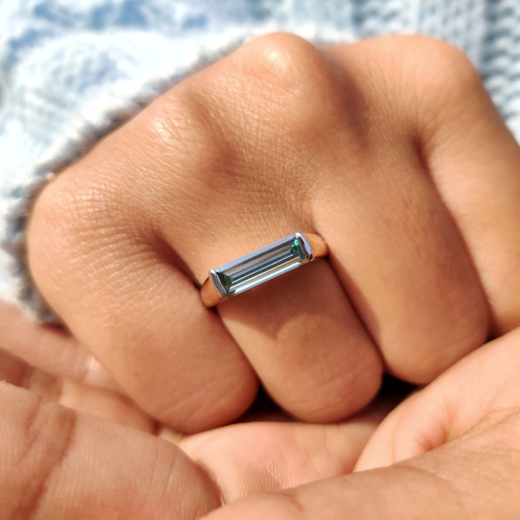 Baguette Solitaire East West Ring