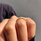 Light Yellow Cushion Cut Trellis Eternity Band