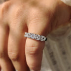 Asscher Cut Diamond With White Gold Wedding Ring