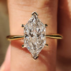 Dutch Marquise Hidden Halo Diamond Ring