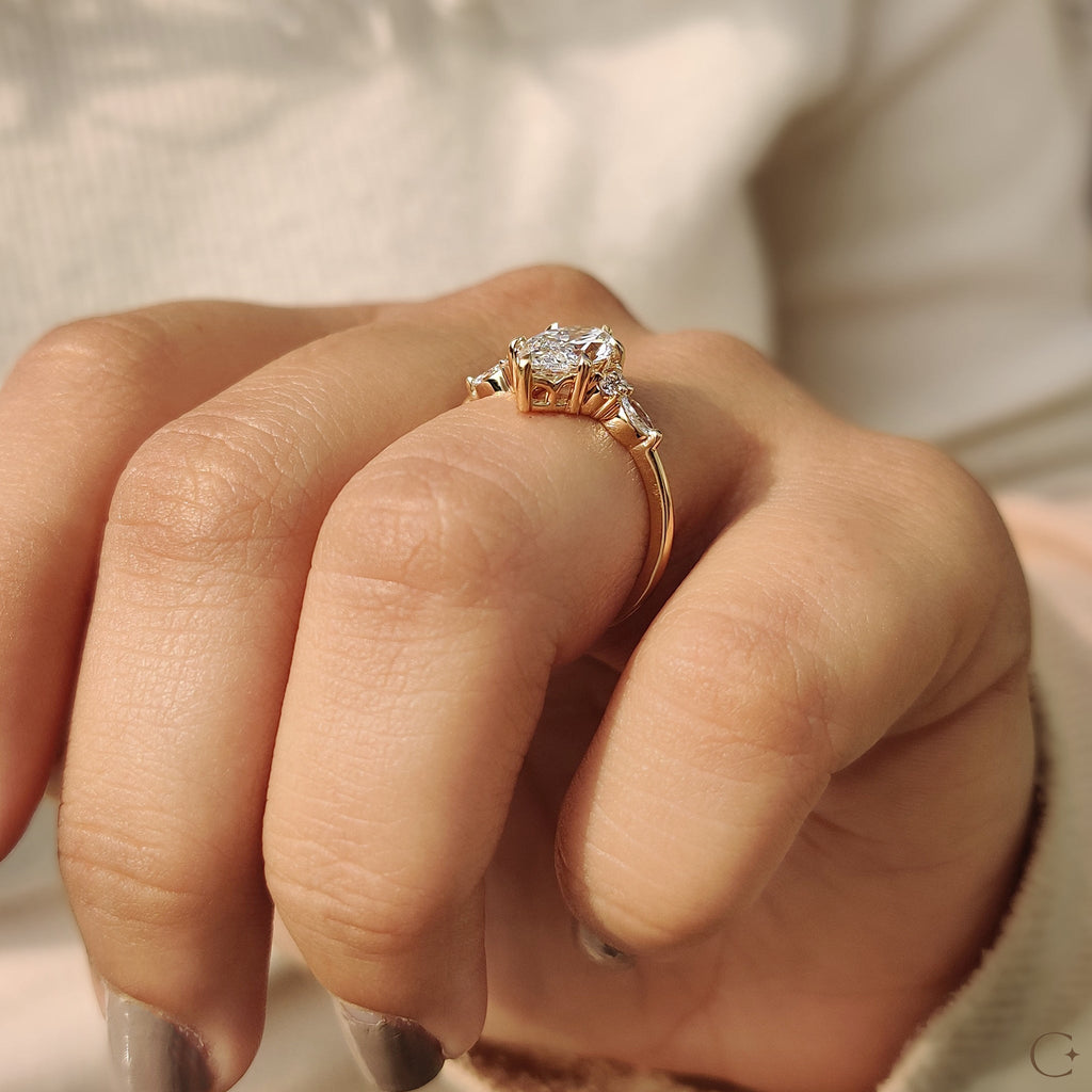 Marquise Engagement Ring In Muse Setting