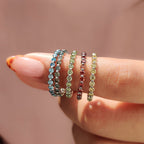 Stackable Wedding Bands In Colored Diamonds
