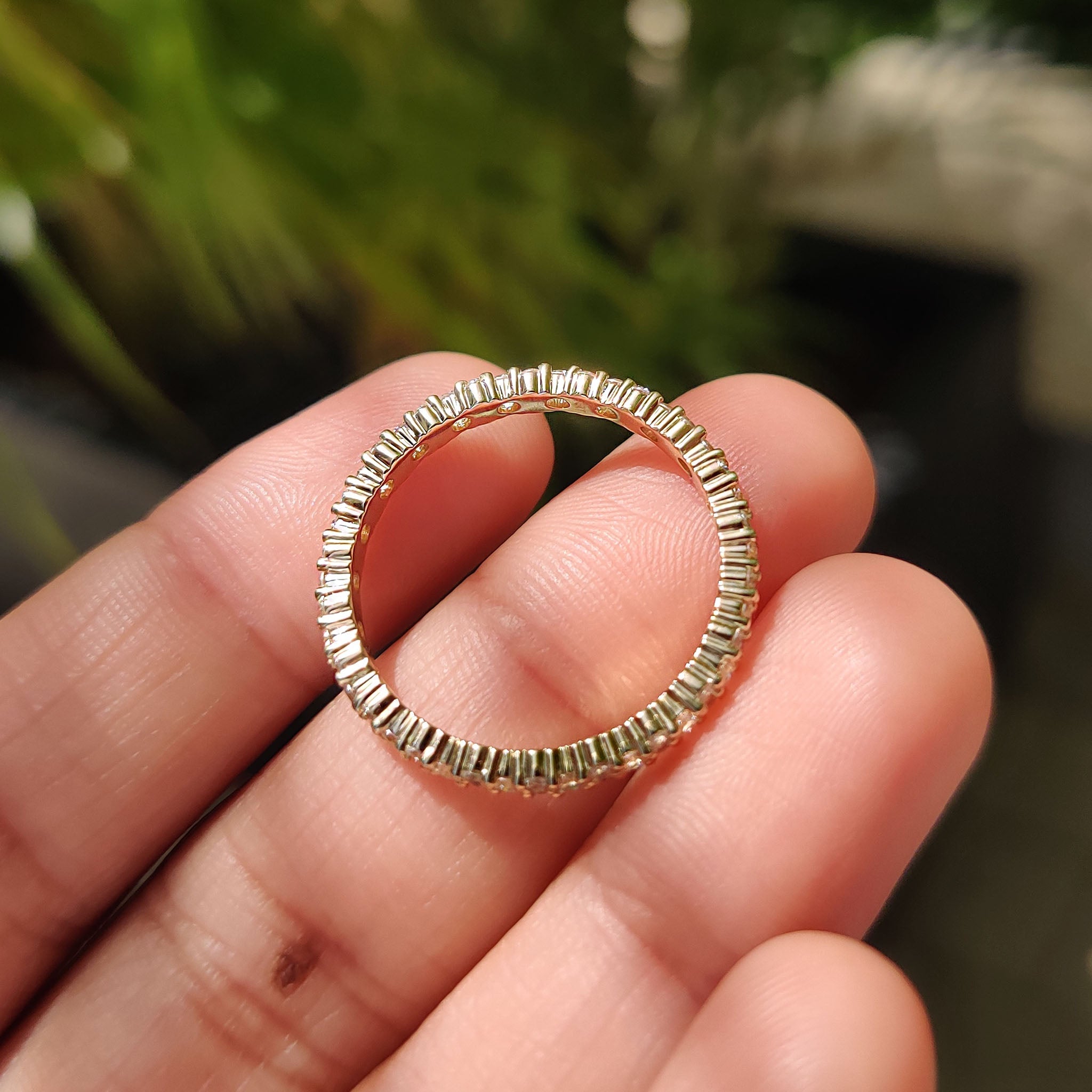 Round Diamond Eternity Wedding Band