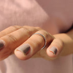 Half Eternity White Gold Diamond Band With Round Cut