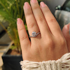 Round Diamond Ring In Upside Down Style