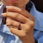 Round Diamond Wedding Band - Twisted Pave Design