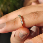 Yellow Gold Baguette And Round Diamond Band