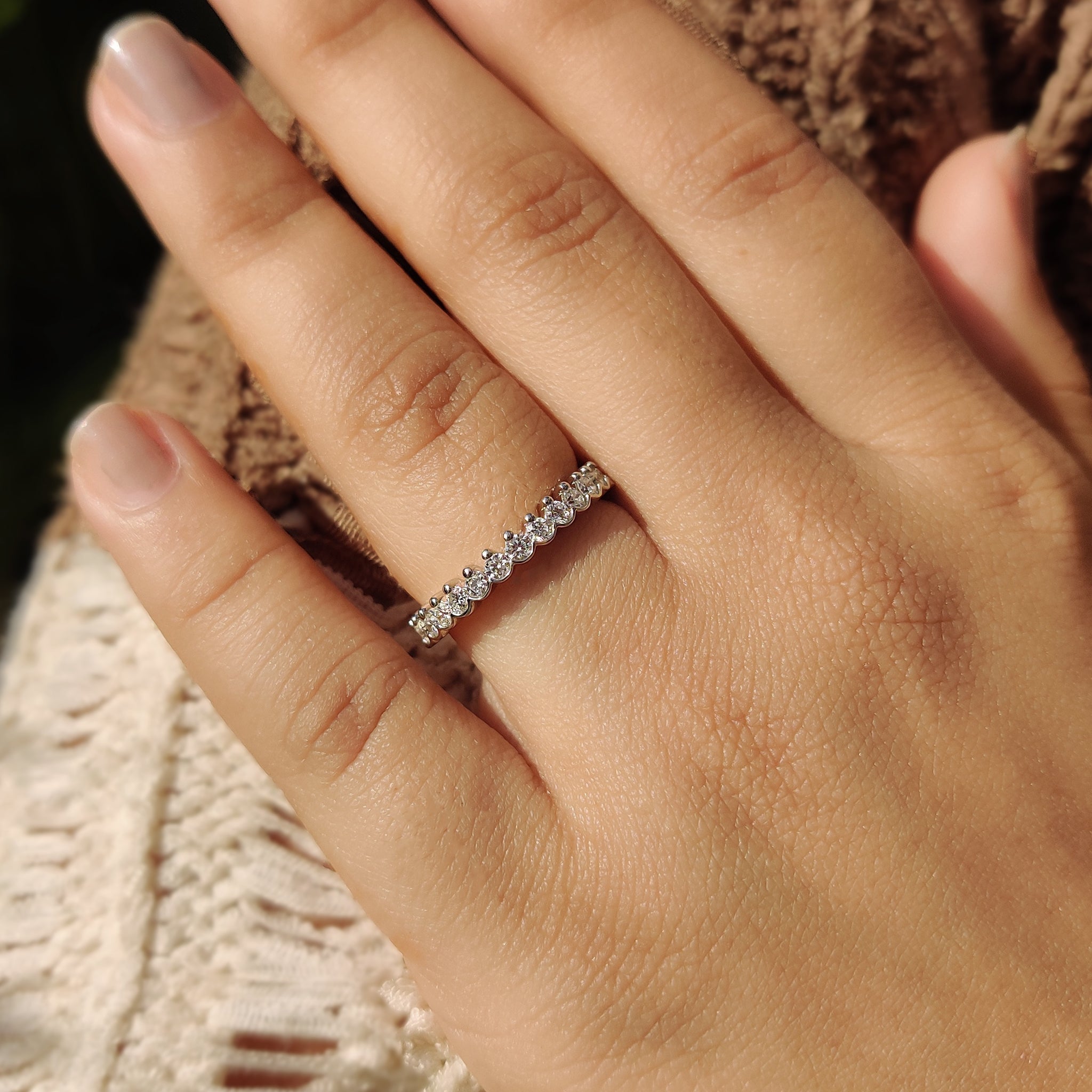 Lab Grown Diamond Round Wedding Band In Eternity Style