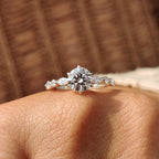 Lab Grown Round Diamond Ring In Share Prong Band