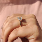 Emerald And Pear Engagement Ring In Toi Et Moi Style