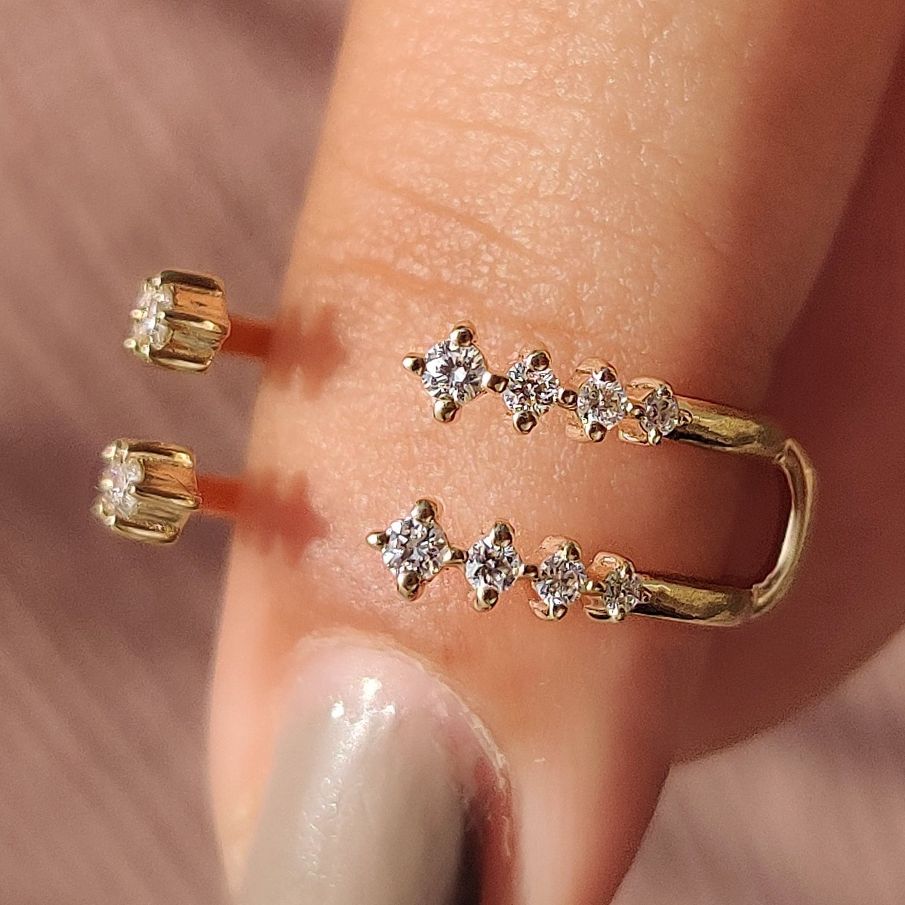 Open Gap Round Diamond Ring Enhancer Band Hauptbild
