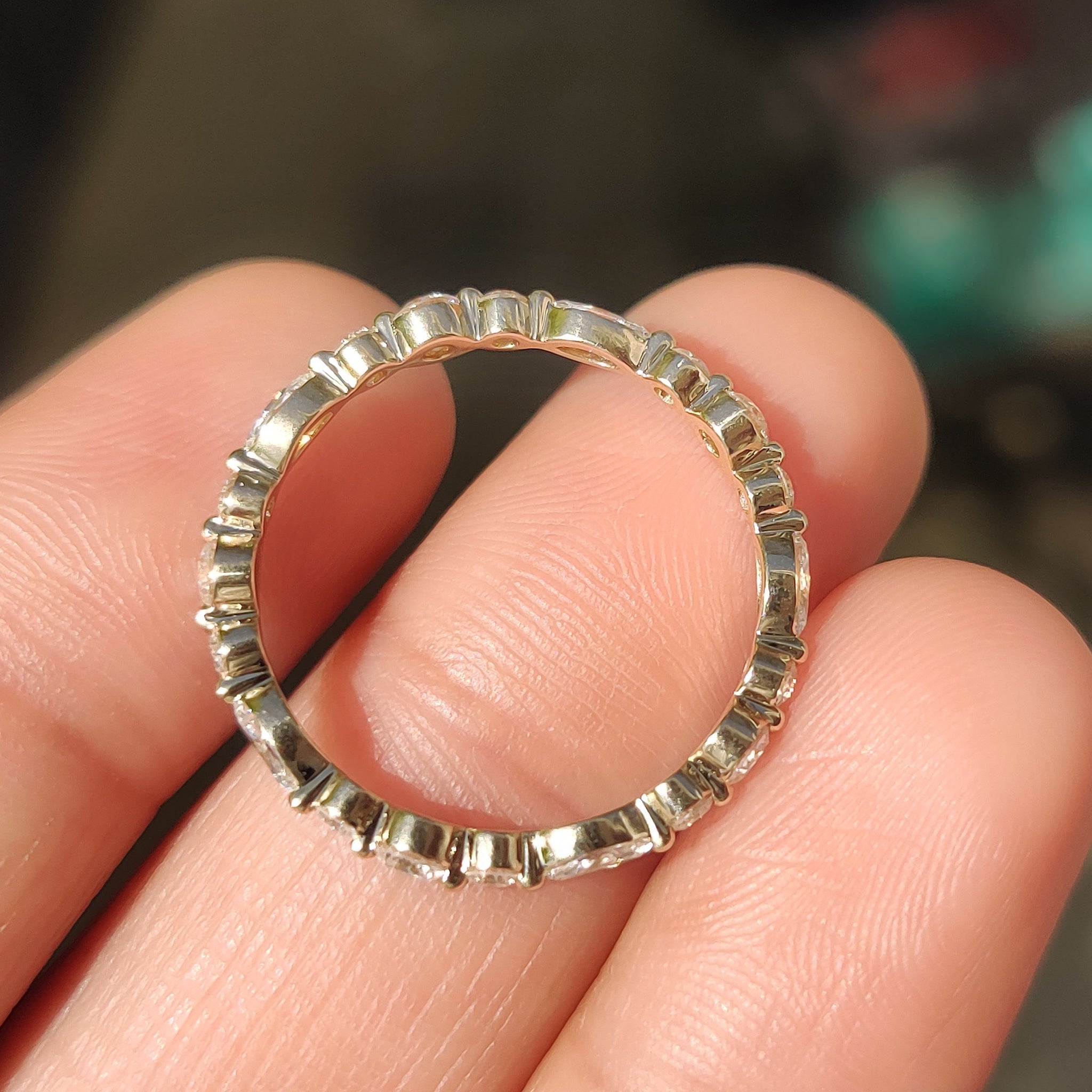 Eternity Wedding Band - Marquise and Round Diamonds