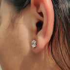 Stud Round Cut Diamond Earrings