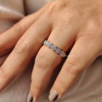 Round Diamond Wedding Band With Halo Style