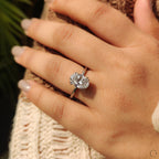 Oval Shaped Diamond Engagement Ring In Solitaire Style