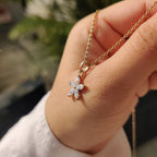 Marquise Diamond Pendant In Flower Design