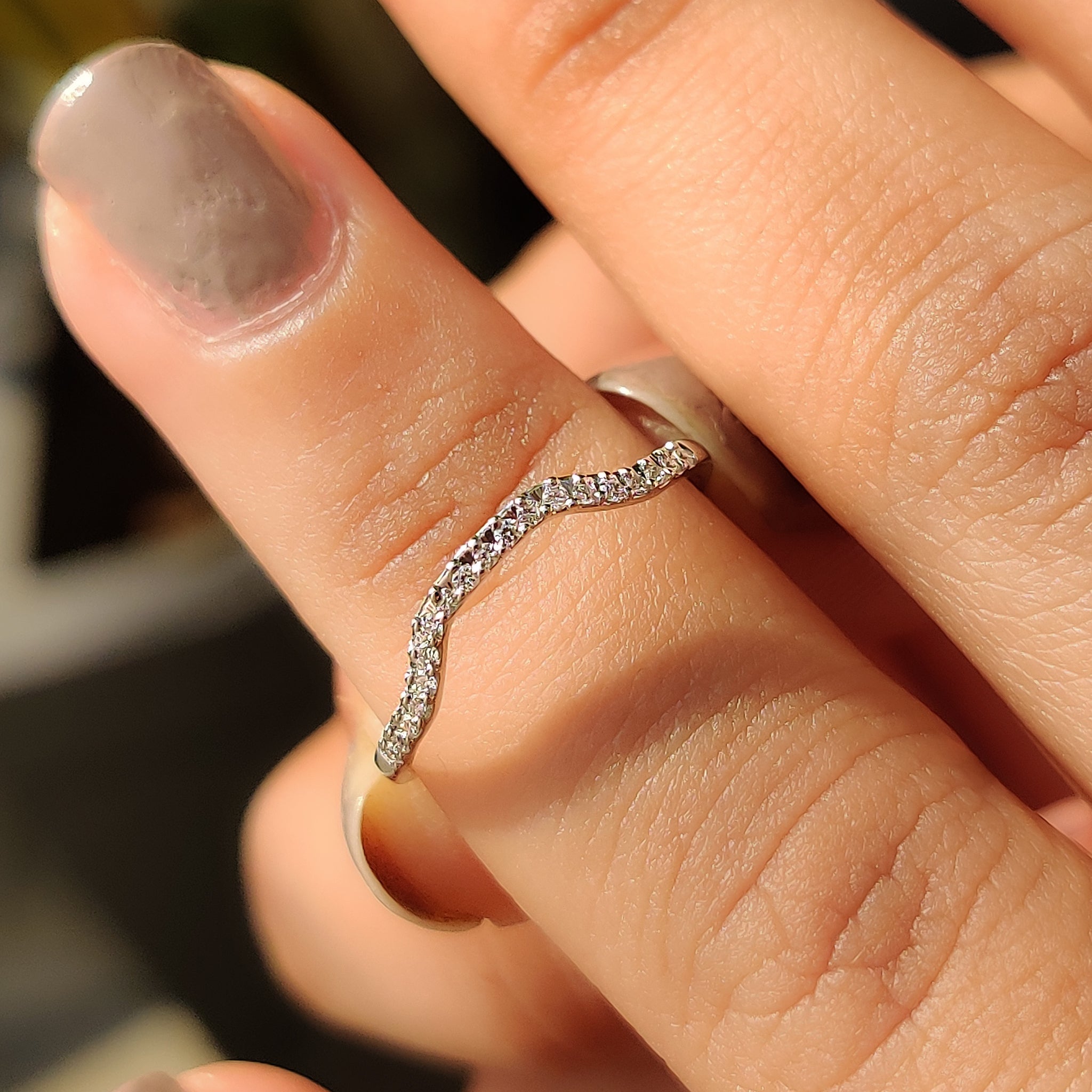 White Gold Band - Half Eternity Secondary image