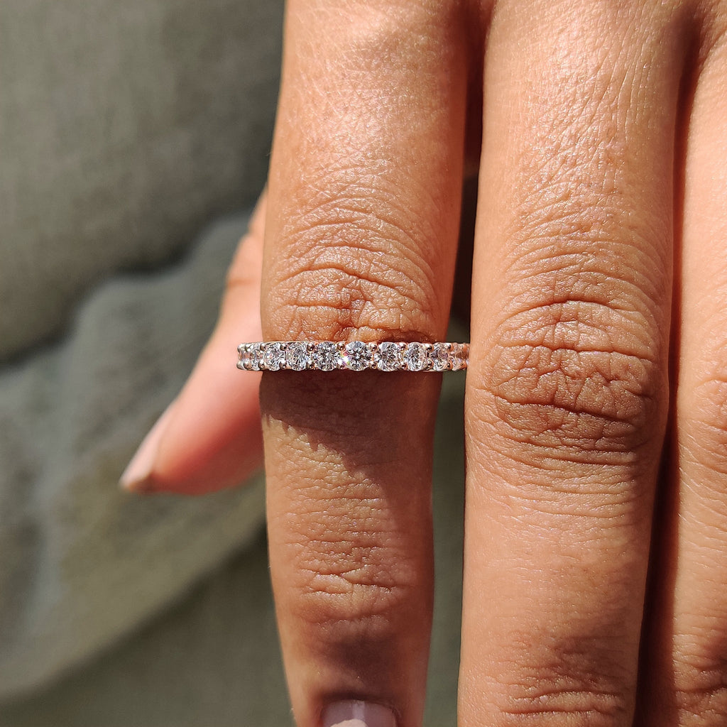 Woven Eternity Shared Prong Wedding Band