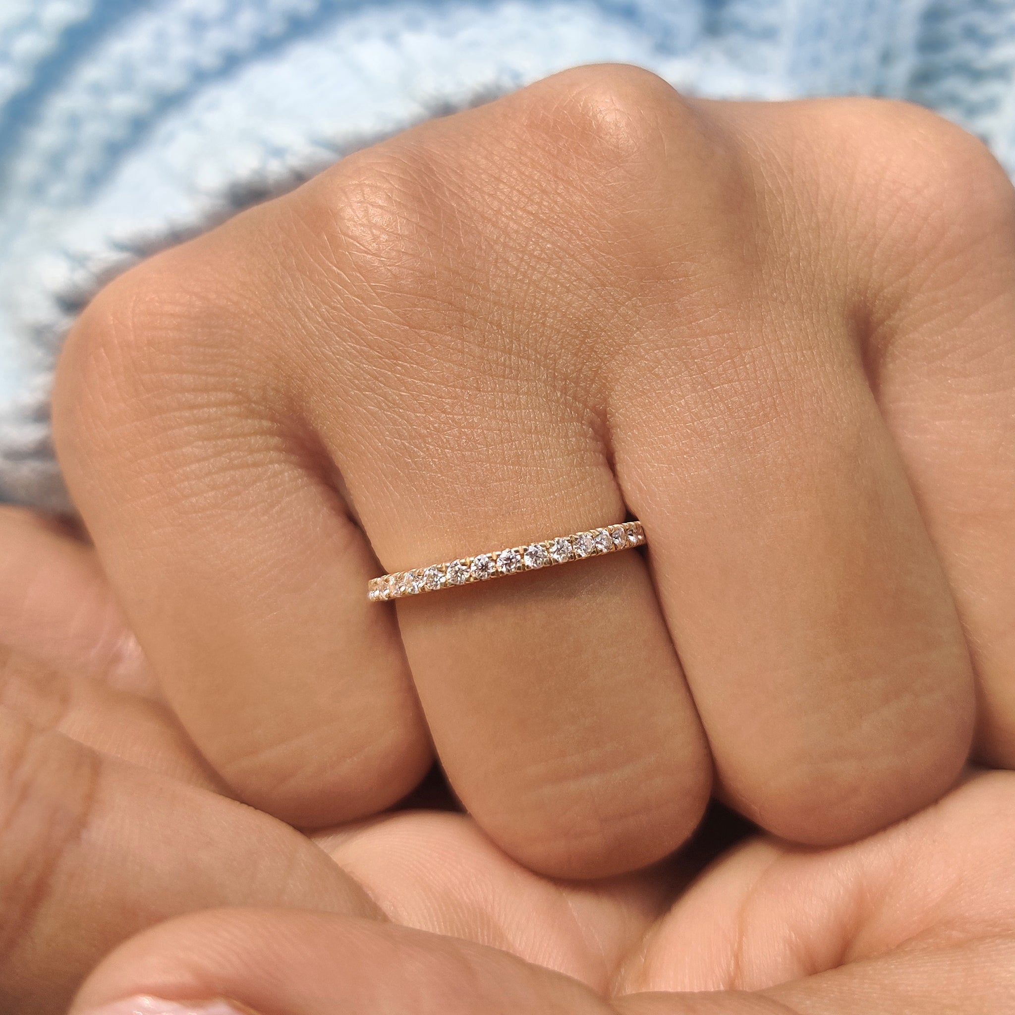 Round Cut Stackable Wedding Band Design