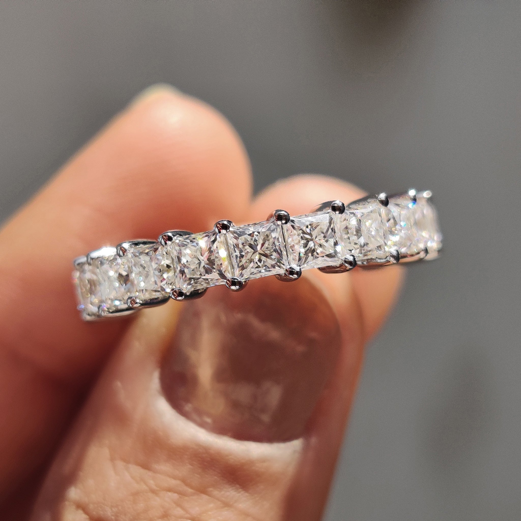 Princess Cut Diamond Band - Full Eternity