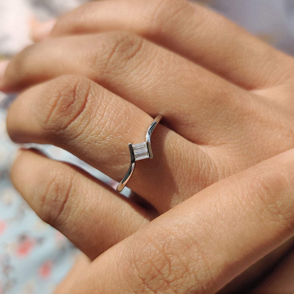 Baguette Cut Toi Et Moi Engagement Ring