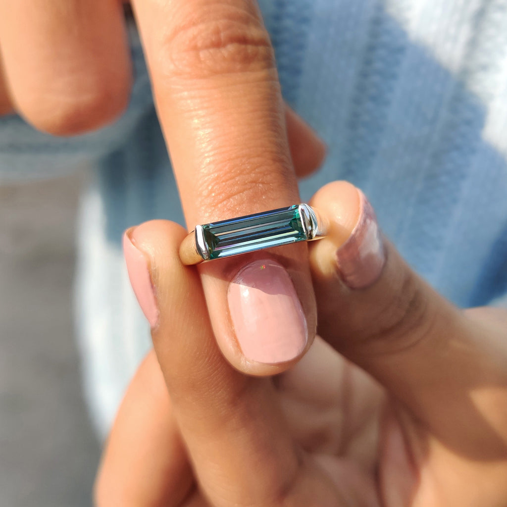 Baguette Solitaire East West Ring
