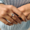 Knife Edge Emerald Cut Solitaire Ring
