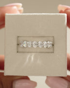 1.35 TCW Oval CVD Diamond Full Eternity Wedding Band