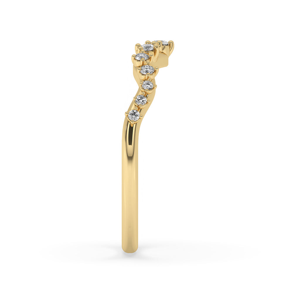 Tiara Wedding Band Yellow Gold – Timeless Royal Design