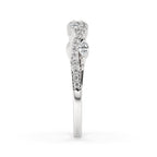 Twisted Wedding Band – Unique Round Diamond Setting