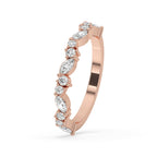 Marquise Diamond Wedding Band - Half Eternity