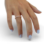 Rose Gold Wedding Band – Round Diamond