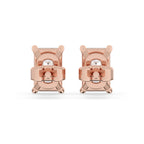 Emerald Cut Diamond Earrings