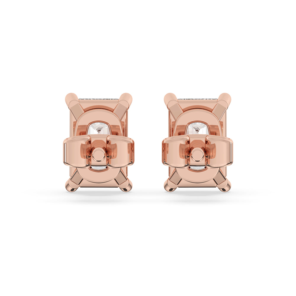 Emerald Cut Diamond Earrings