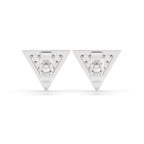 Triangle Earring In White Gold